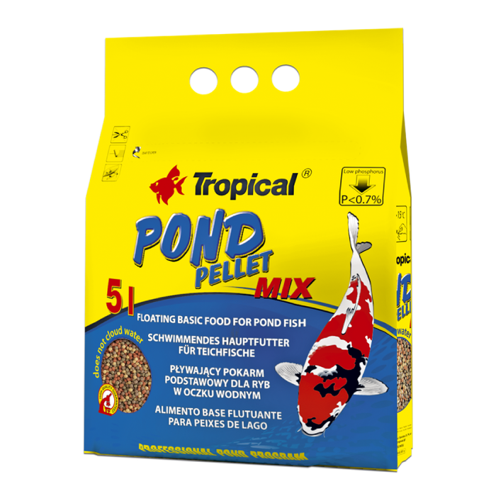 Tropical Pond Pellet Mixed size small 5 Liter