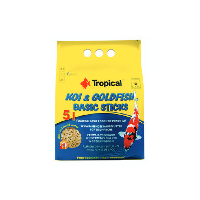 Tropical Koi & Goldfish Basic Sticks 1L, 5L, 10L Bags