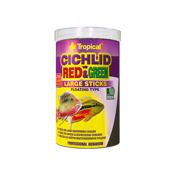 Tropical Cichlid Red and Green Large Sticks 1000ml